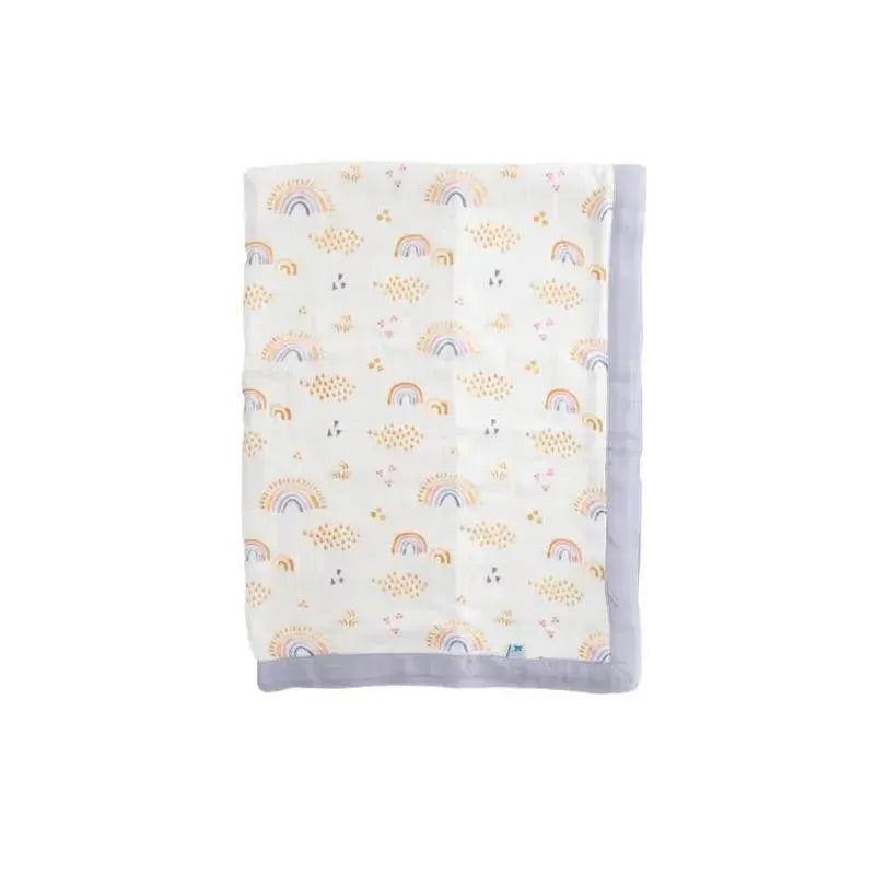 Little Unicorn – Deluxe Muslin Baby Quilt, Rainbows & Raindrops