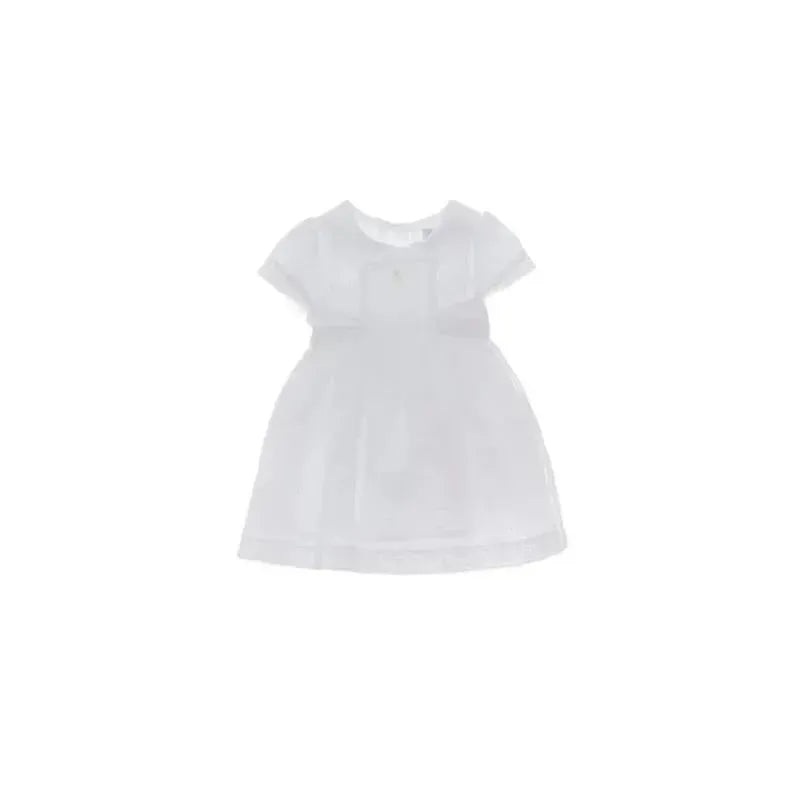 Patachou – Baby Girl Voile Dress, White
