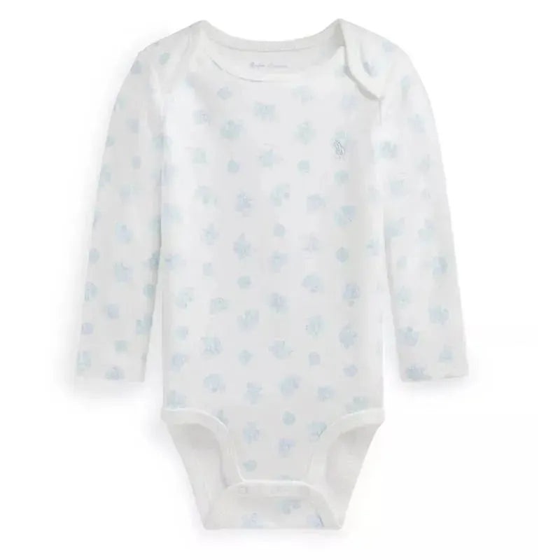Polo Ralph Lauren Baby – Long-Sleeve Organic Cotton Interlock Knit Bodysuit, Blue