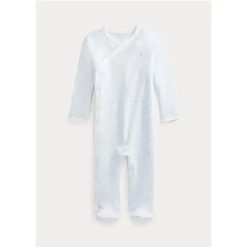 Polo Ralph Lauren Baby – Long-Sleeve Organic Cotton Interlock Knit Coverall, Quartz Heather