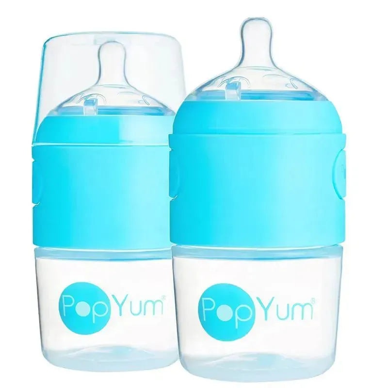 Popyum – 2Pk Anti-Colic Formula Making Baby Bottle 5 Oz, Sky Blue