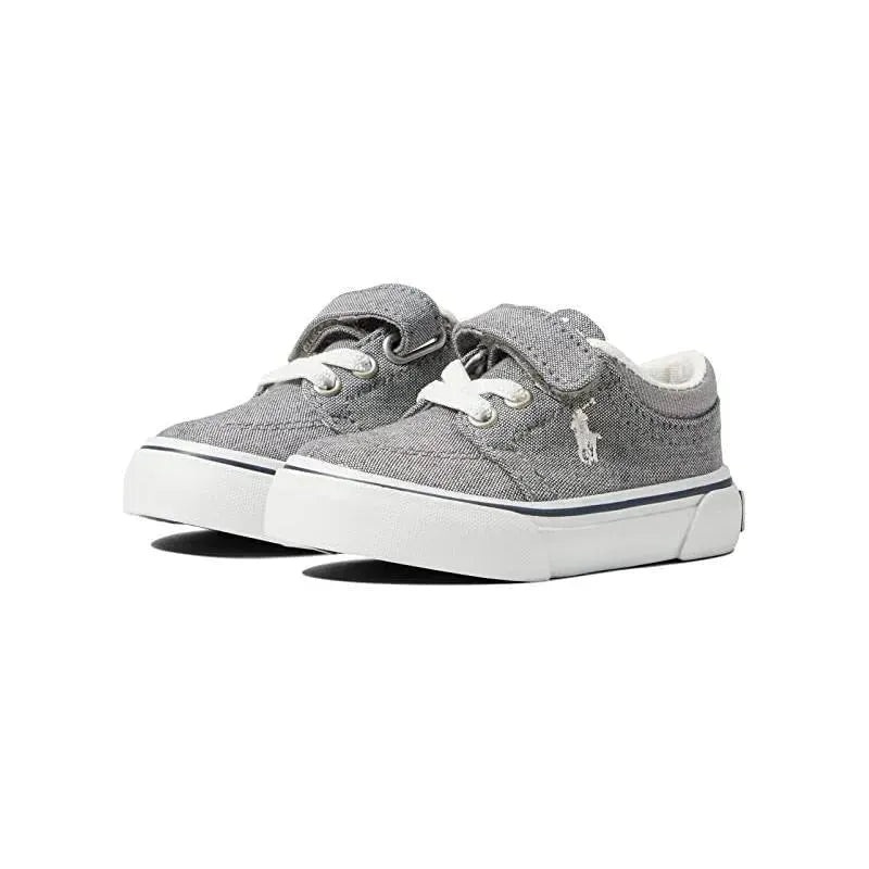 Ralph Lauren Toddler – Vulcanized Sayer Canvas, Grey Chambray