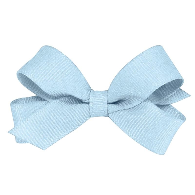 Wee Ones – Classic Grosgrain Hair Bows on a WeeStay No-Slip Hair Clip, Tiny, Millennium Blue