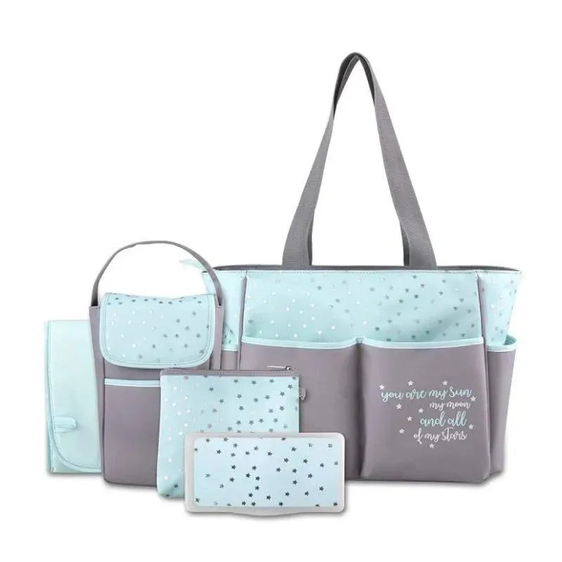 A.D. Sutton – 5Pk Baby Essentials Diaper Bag Set, Blue