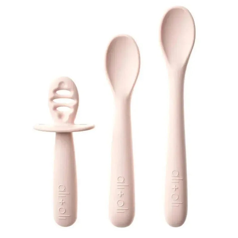 Ali + Oli – 3Pk Multi Stage Spoon Set For Baby, Blush