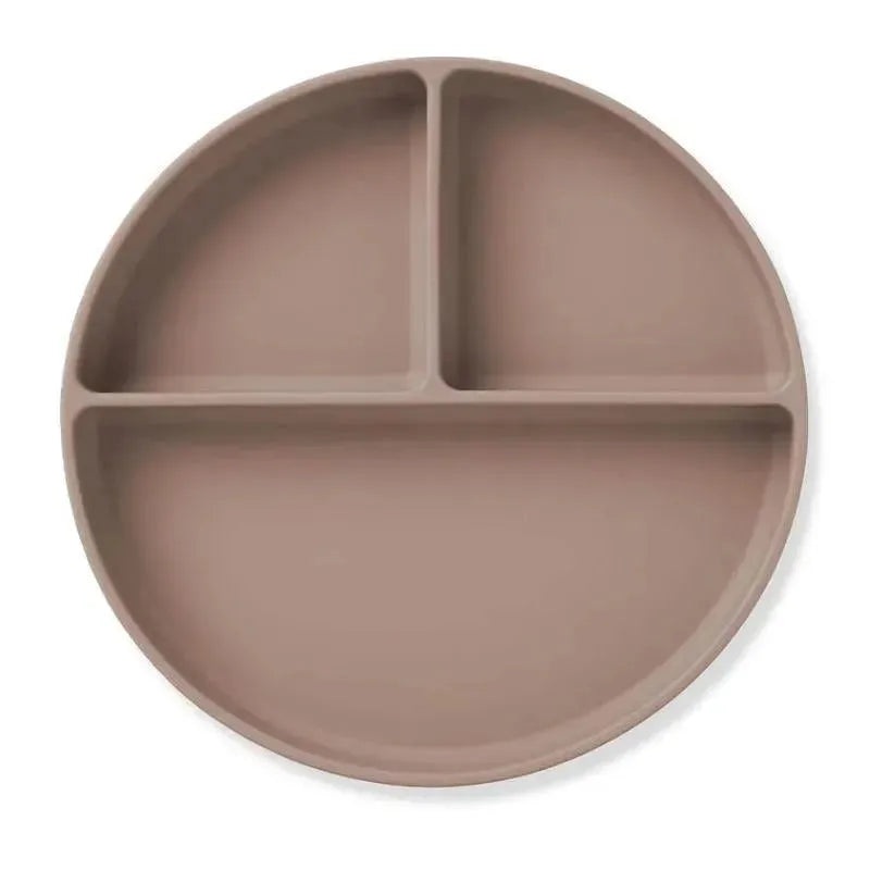 Ali + Oli – Baby Plate With Suction And Divided Portions, Fawn