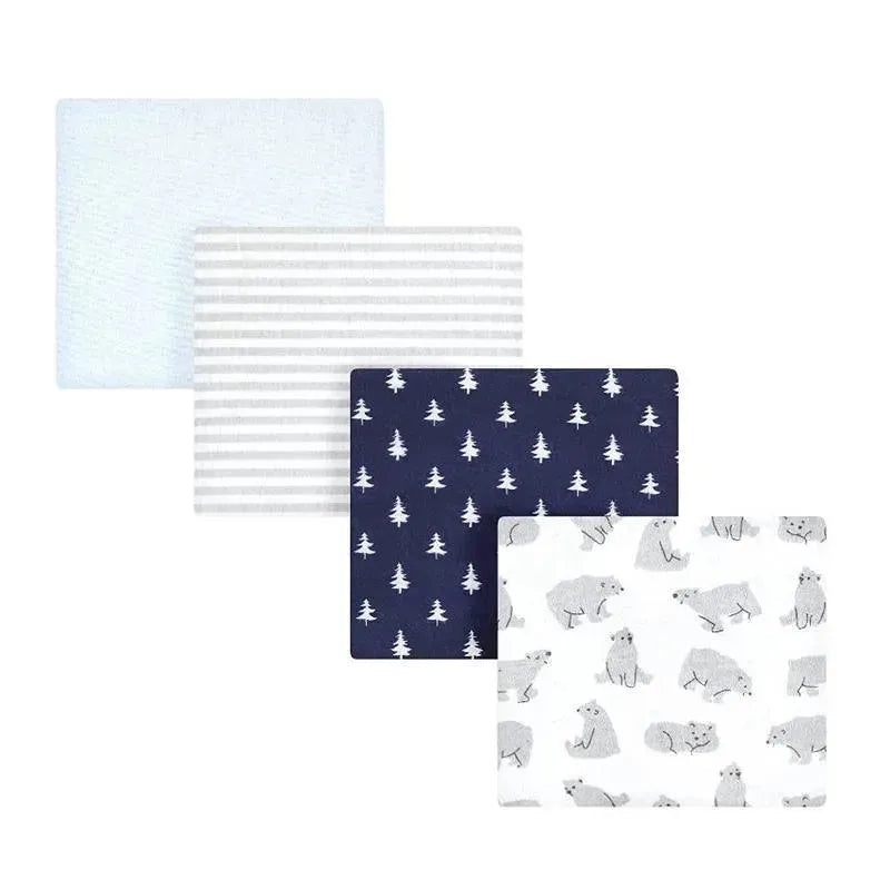 Baby Vision – Hudson Baby Cotton Flannel Receiving Blankets, Bear Poses