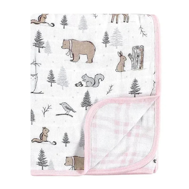 Baby Vision – Hudson Baby Muslin Tranquility Quilt Blanket, Winter Forest