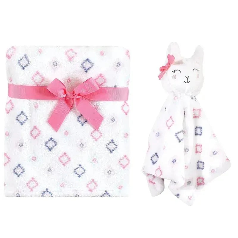 Baby Vision – Hudson Baby Plush Blanket with Security Blanket, Llama Face