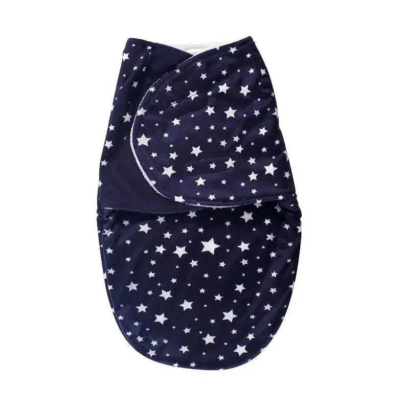 Baby Vision – Hudson Baby Plush Swaddle Wrap, Navy Star, 0/3M
