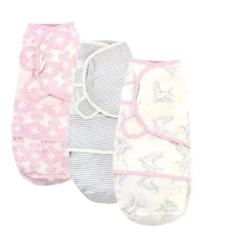 Baby Vision – Touched by Nature Baby Organic Cotton Swaddle Wraps, Bird, 0/3M