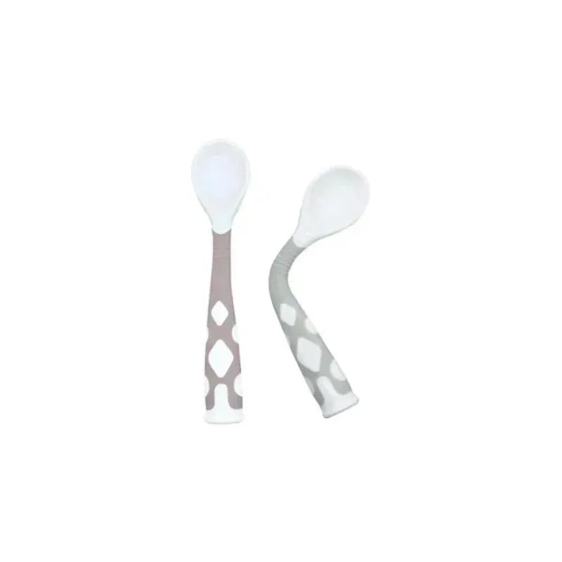 Kushies – 2Pk Silibend Spoon, Sand/Pink