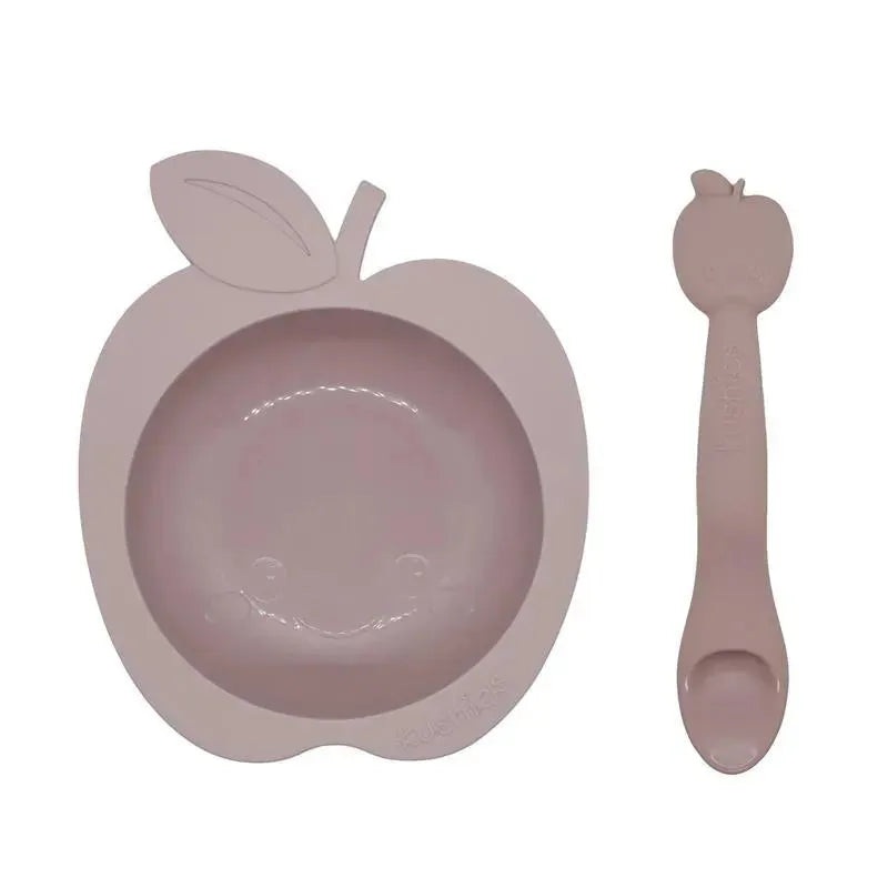 Kushies – Silibowl Silicone Bowl and Spoon, Pink