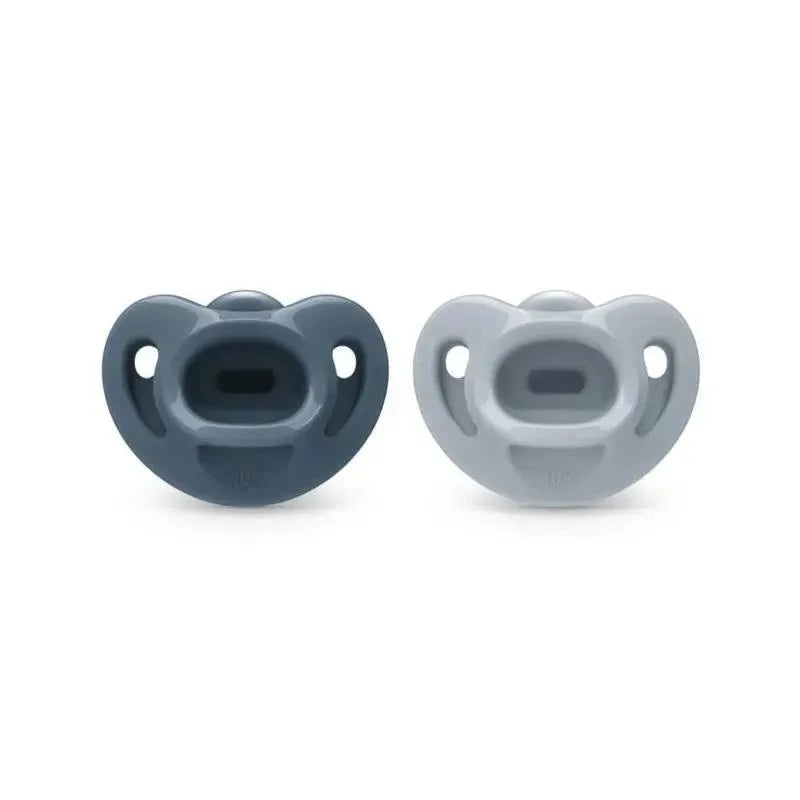 Nuk – 2Pk Girl Comfy 100% Silicone Pacifier, 0/6M, Midnight Mist