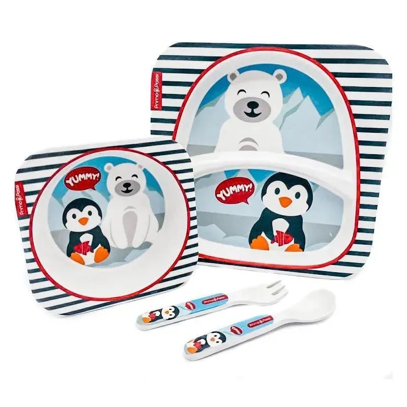 Primo Passi Kids Bamboo Dinnerware Set – Winter Friends