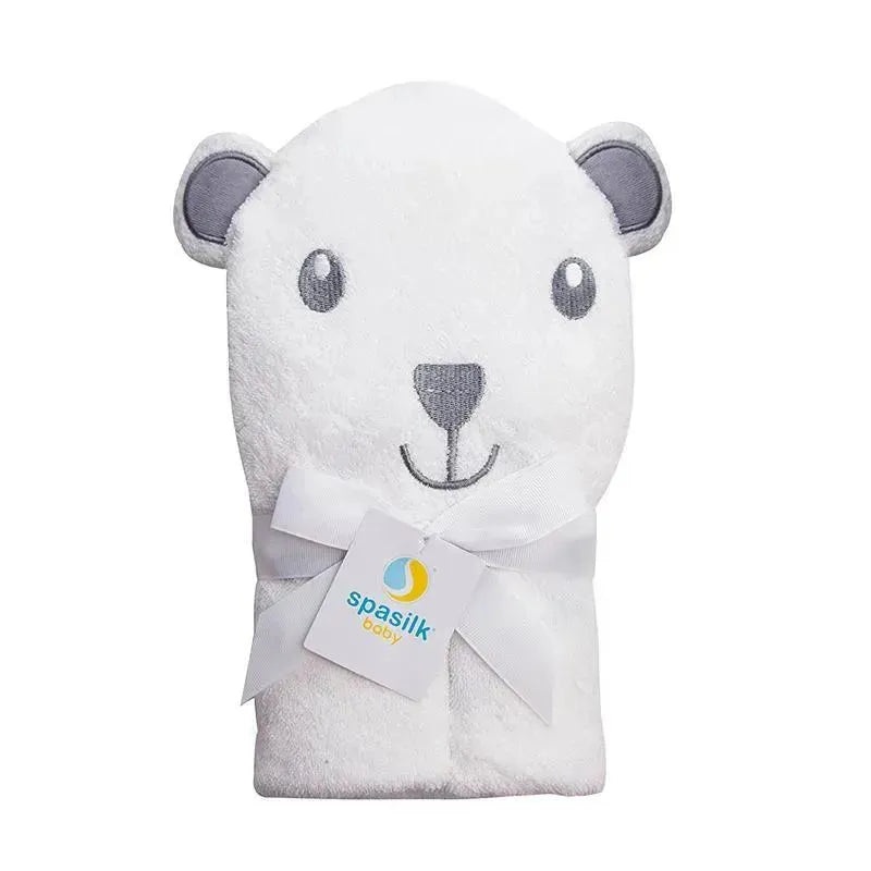 Spasilk – Hooded Towel Animal Bear, White