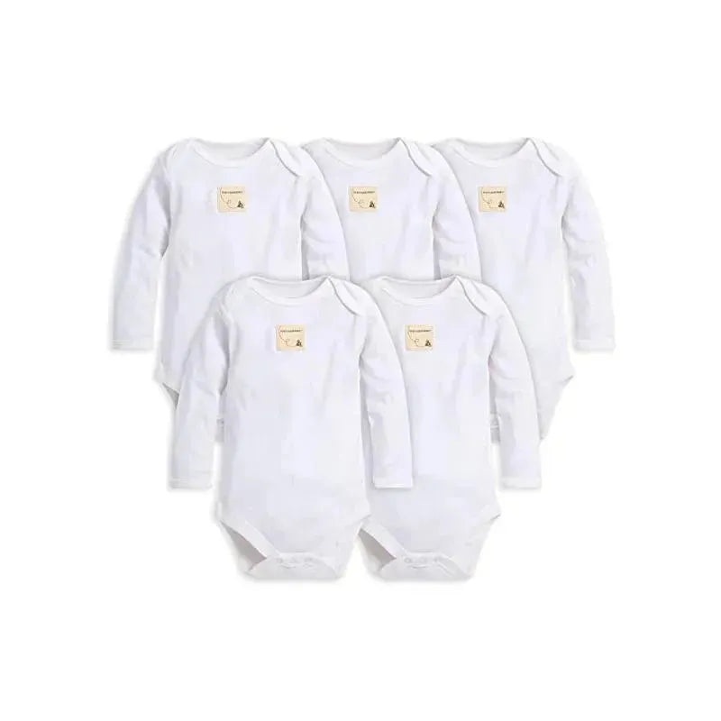 Burt’s Bees Baby Essentials Long Sleeve Bodysuit 5-Pack 6-9M