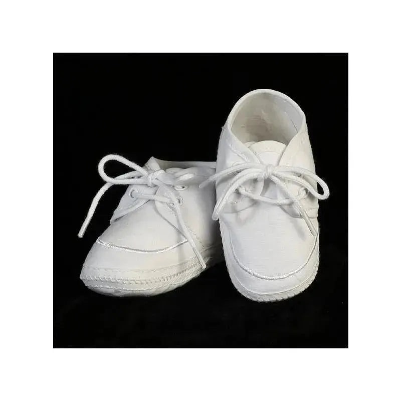 Lito – Boys’ Cotton Christening Bootie, White