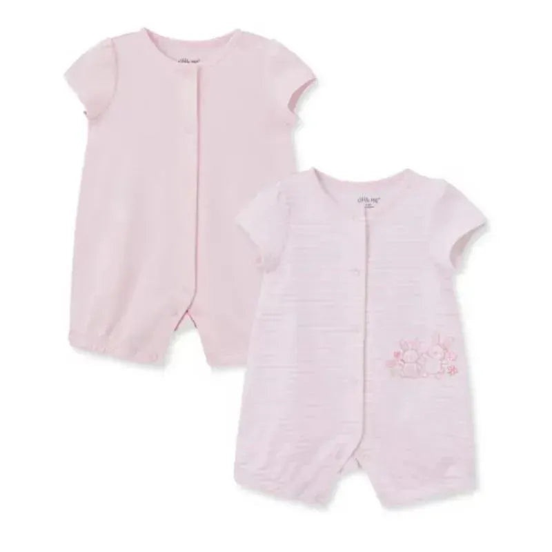 Little Me – 2Pk Baby Girls Bunnies Rompers