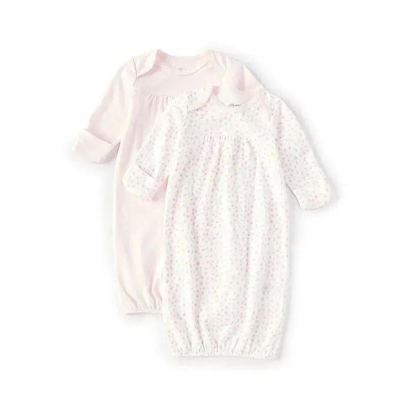 Little Me – 2Pk Baby Girls Long-Sleeve Solid/Printed Gown