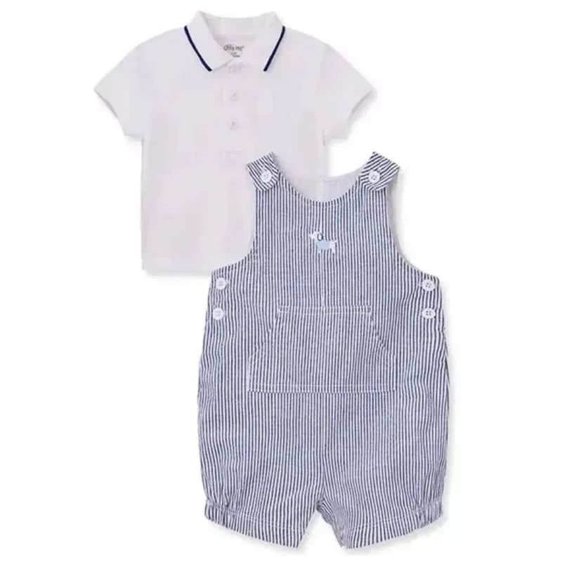 Little Me – Baby Boys Puppy Shortall Set