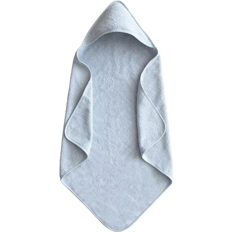 Mushie – Organic Cotton Baby Hooded Towel, Baby Blue