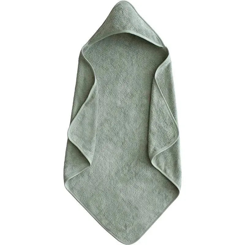Mushie – Organic Cotton Baby Hooded Towel, Moss