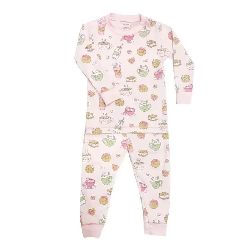 Noomie – 2Pk Baby Girl Pijama Set, Milk & Cookies