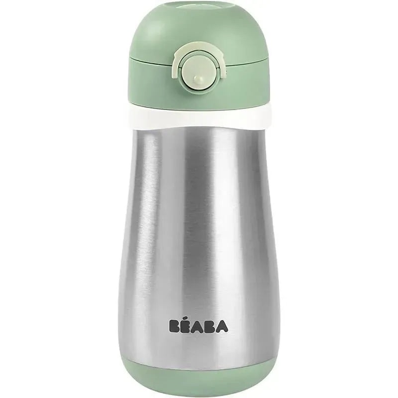 Beaba – Stainless Steel Kids Water Bottle, Sage