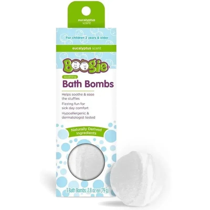 Boogie Wipes – 3Pk Calming Bath Bombs, Eucalyptus