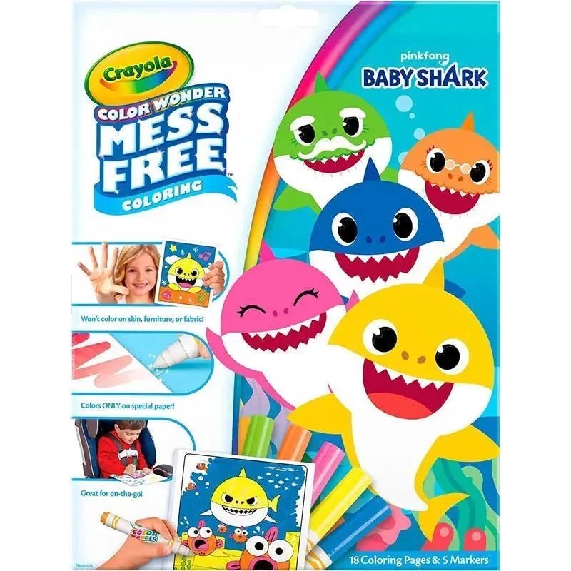 Crayola – Color Wonder Coloring Pad & Markers, Baby Shark