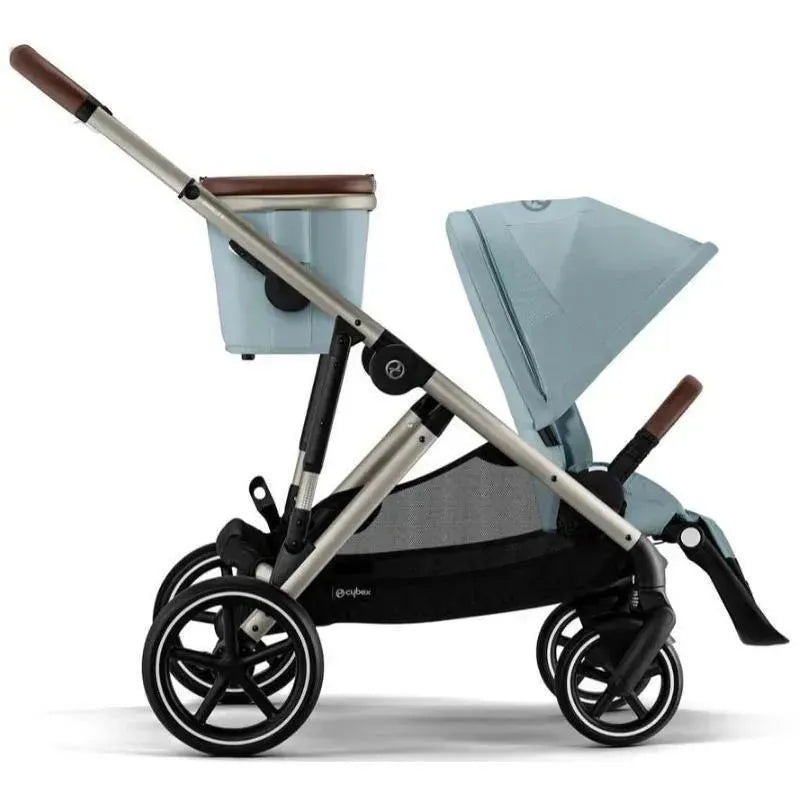 Cybex – Gazelle S 2 Single-to-Double Stroller, Taupe Frame/Sky Blue