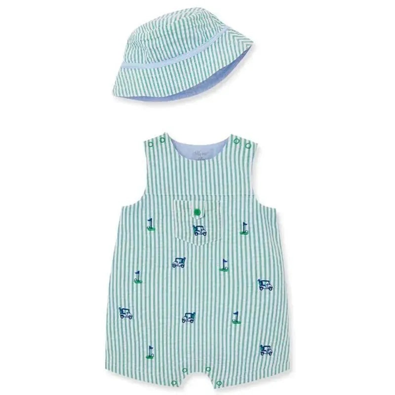 Little Me – Baby Boy Golf Sunsuit & Hat, Green