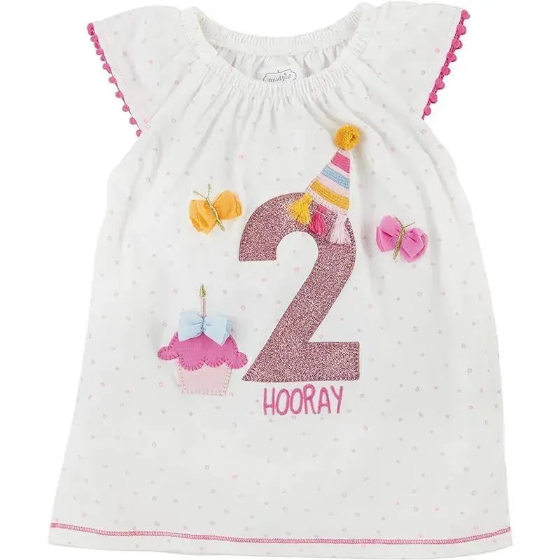 Mud Pie – Baby Girl 2Nd Birthday Tunic, 24M/2T