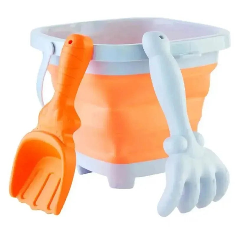 Mud Pie – Orange Collapsible Bucket Set