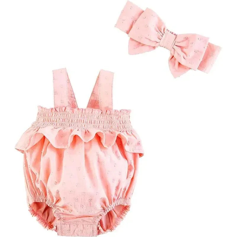 Mud Pie – Pink Dobby Bubble & Headband Set