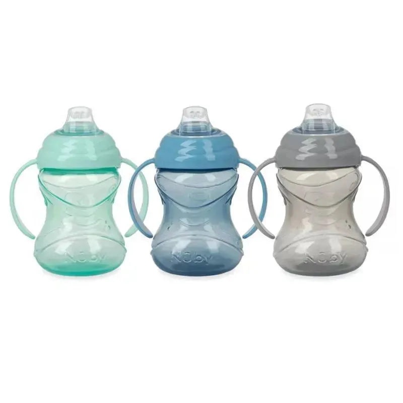 Nuby – 3Pk Neutral Clik-It Handle Cup, 8Oz