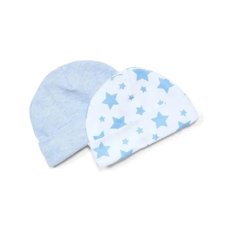 Rose Textiles – 2Pk Baby Boy Heather Blue Hat