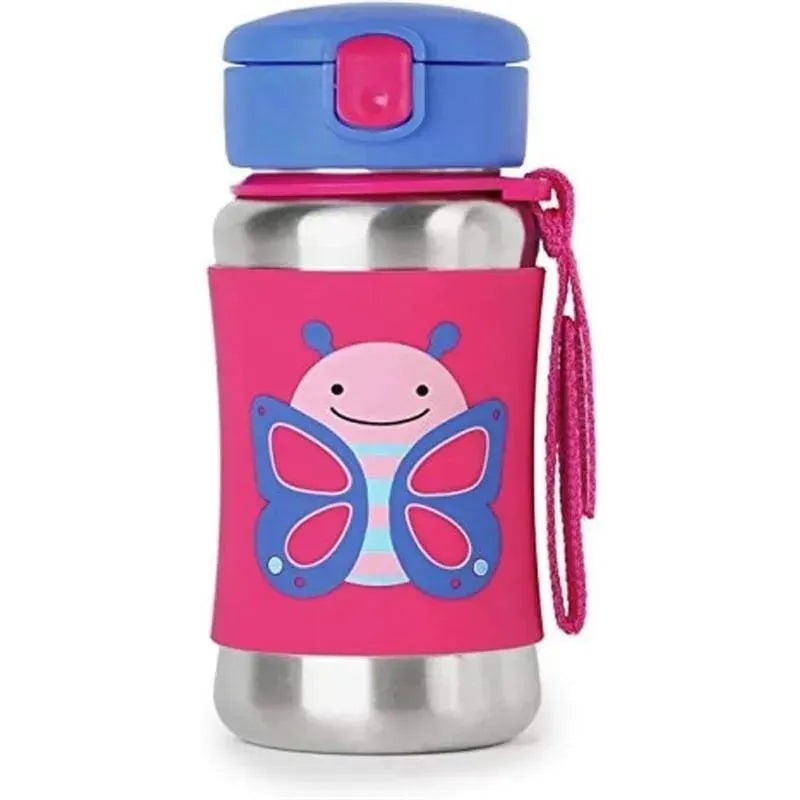 Skip Hop – Zoo Stainless Steel Straw Bottle, Butterfly