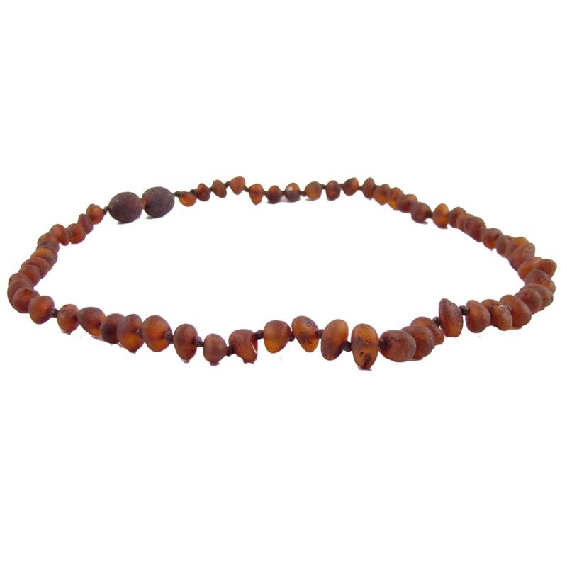 The Amber Monkey – Baroque Baltic Amber 10-11 inch Necklace, Raw Chestnut POP