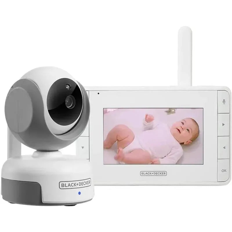Black + Decker – 4.3 Digital Video Baby Monitor with Pan-Tilt-Zoom Camera