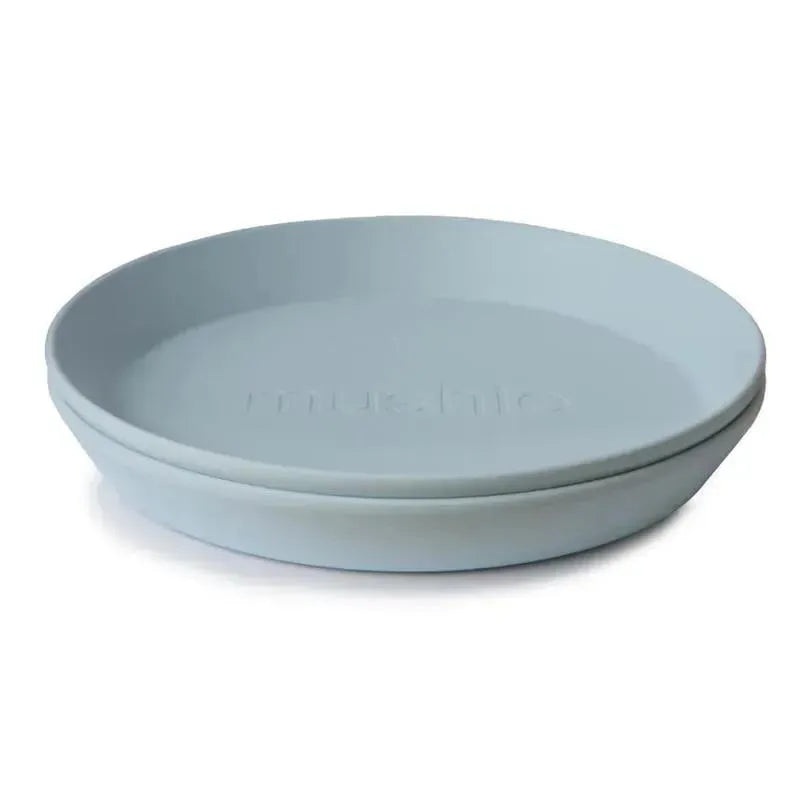 Mushie – 2Pk Round Dinnerware Plates Set, Powder Blue
