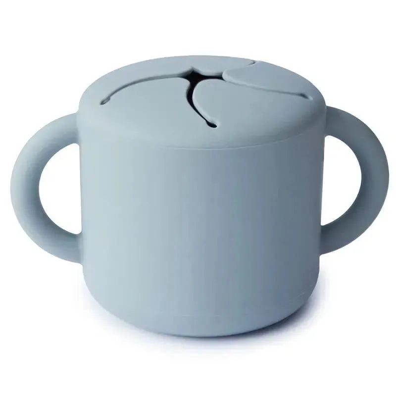 Mushie – Silicone Baby Snack Cup, Powder Blue
