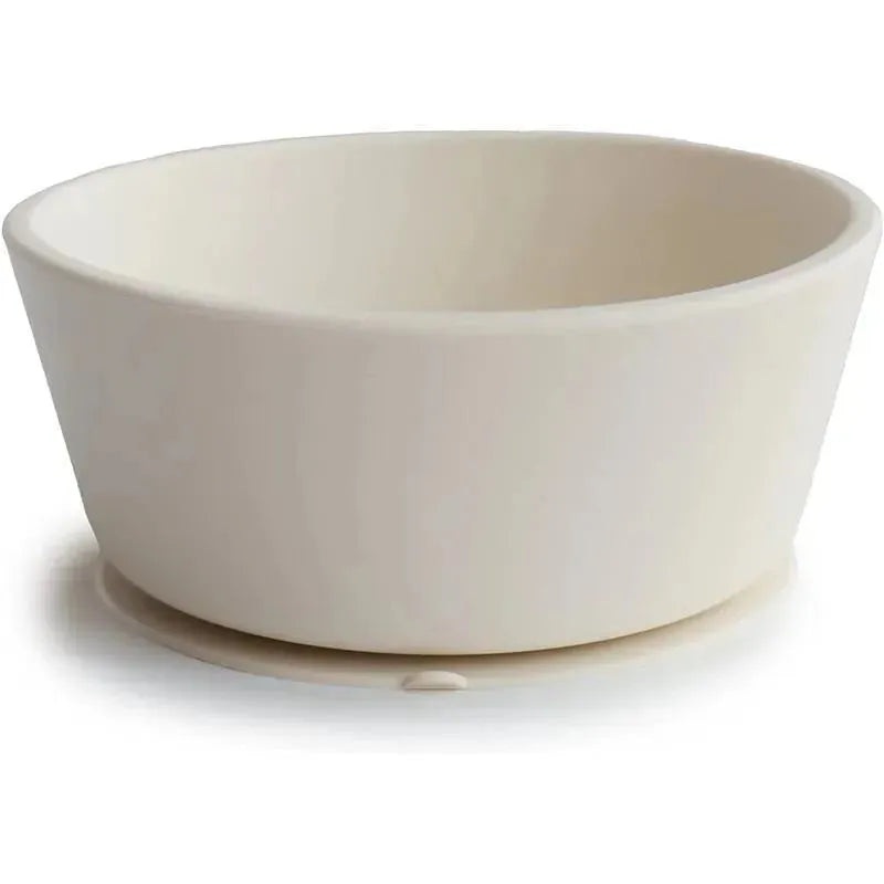 Mushie – Silicone Baby Suction Bowl, Ivory