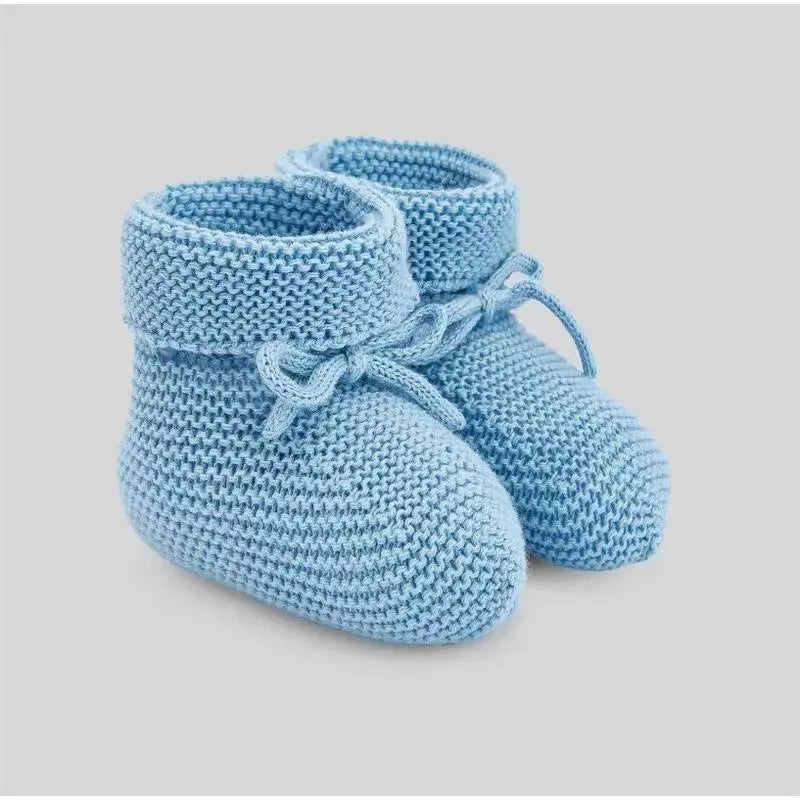 Paz Rodriguez – Baby Knit Booties Esencial, Ocean Blue