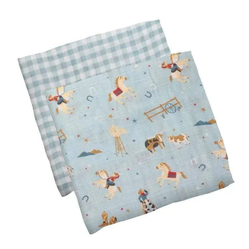 Stephen Joseph – 2Pk Western Muslin Blanket Set