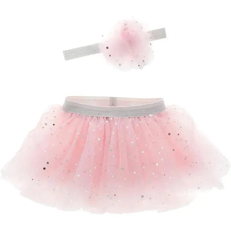 Stephen Joseph – Baby Girl Tutu & Head Band Set, Shimmer Pink