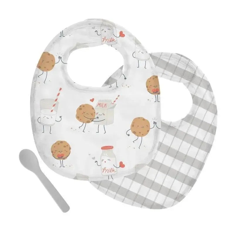 Stephen Joseph – Muslin Bib Set, Milk & Cookies