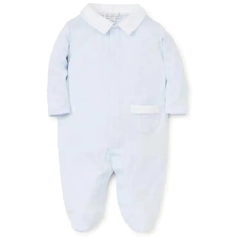 Kissy Kissy – Baby Boy New Beginnings Footie With Collar, Blue