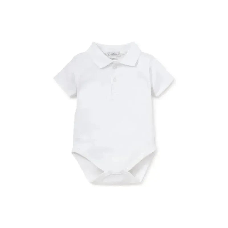 Kissy Kissy – Baby Short Sleeve Bodysuit With Knit Collar, White